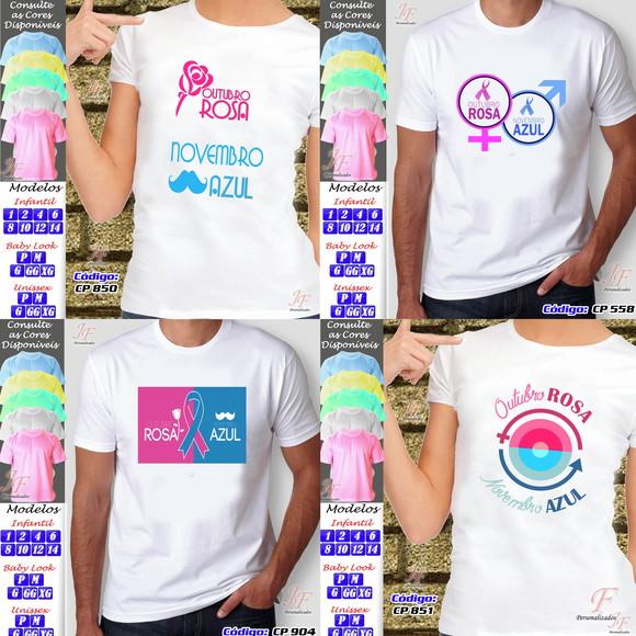 01 Camiseta Adulto Infantil Personalizada Novembro Azul
