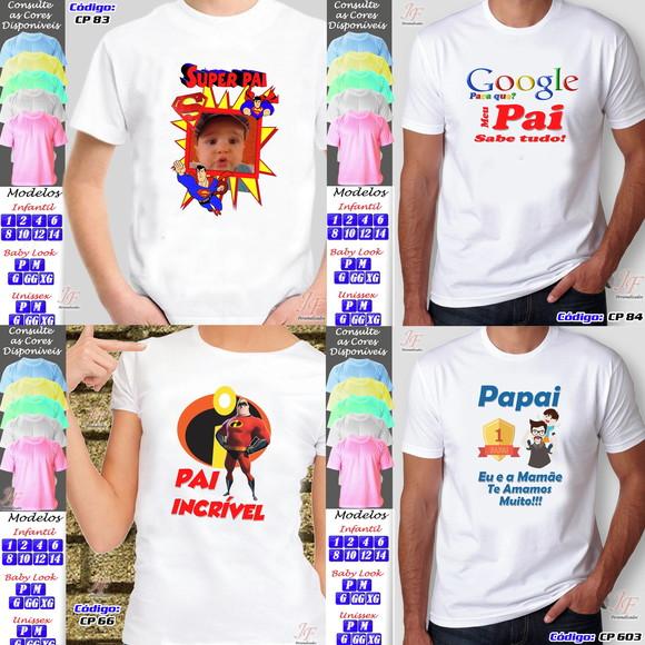 01 Camiseta Adulto Infantil Personalizada Papai Dia dos Pais