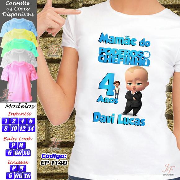 01 Camiseta Adulto Infantil Poderoso Chefinho Chefona