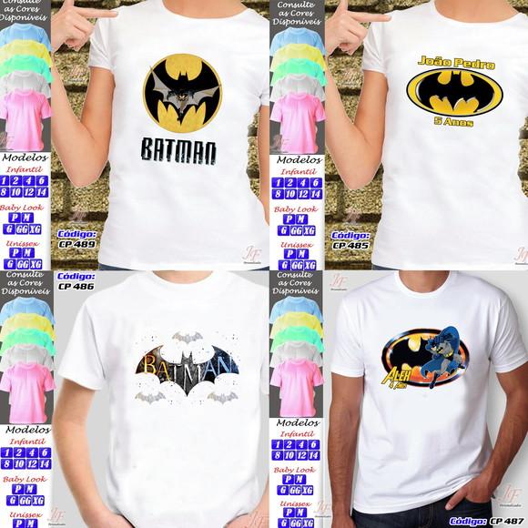 01 Camiseta Batman Adulto Infantil Personalizada