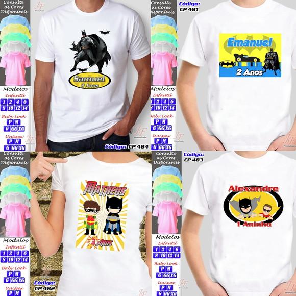 01 Camiseta Batman Adulto Infantil Personalizada