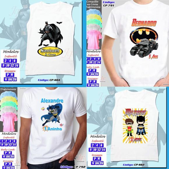 01 Camiseta Batman Adulto Infantil Personalizada