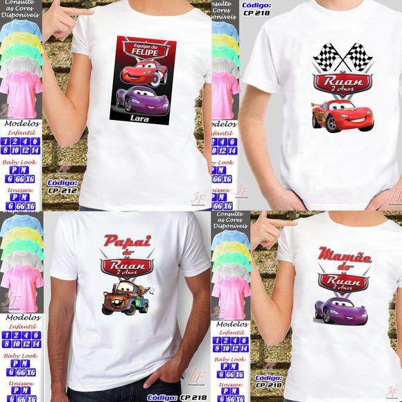 01 Camiseta Macqueen Filme Carros Personalizada
