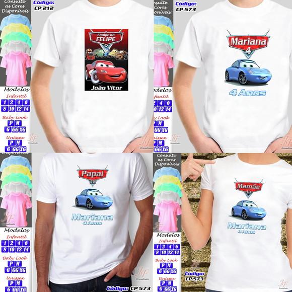 01 Camiseta Macqueen Filme Carros Personalizada