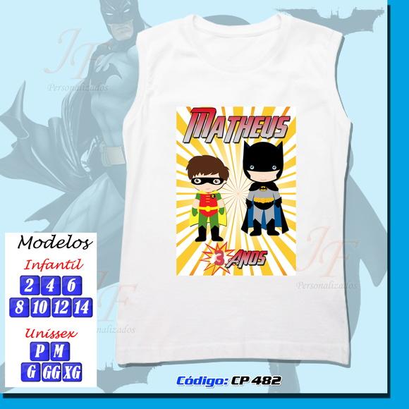 01 Camiseta Modelo Machão Personalizada Batman