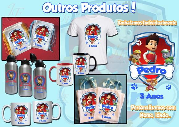 01 Camiseta Personalizada Adulto Infantil Patrulha Canina