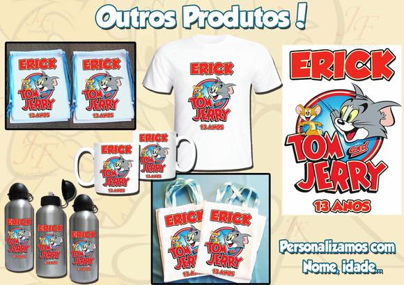 01 Camiseta Personalizada Adulto Infantil Tom e Jerry