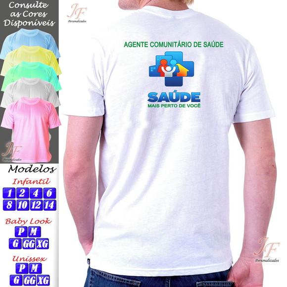 01 Camiseta Personalizada Agente Comunitário de Saúde