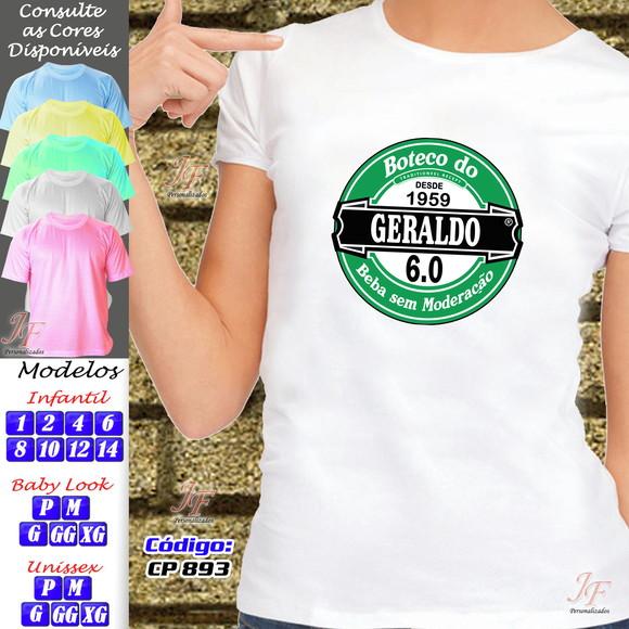 01 Camiseta Personalizada Aniversário Festa de Boteco