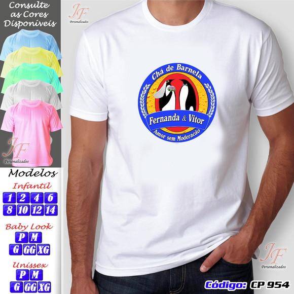 01 Camiseta Personalizada Chá Bar Chá de Barnela New Game