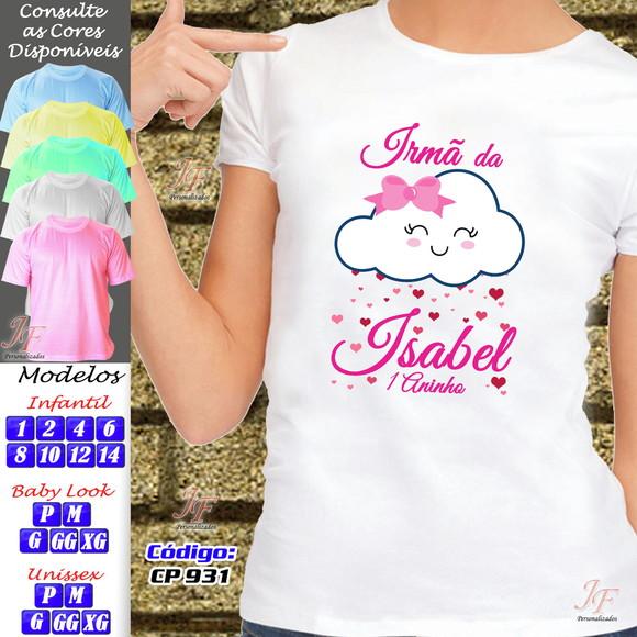 01 Camiseta Personalizada Chuva de Amor Chuva de Bençãos