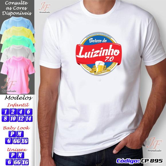 01 Camiseta Personalizada Comemoração Aniversário de Boteco