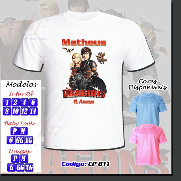 01 Camiseta Personalizada Como Treinar o seu Dragão