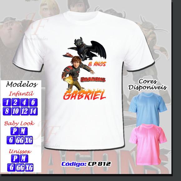 01 Camiseta Personalizada Como Treinar o seu Dragão