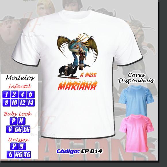 01 Camiseta Personalizada Como Treinar o seu Dragão