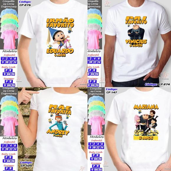 01 Camiseta Personalizada Meu Malvado Favorito
