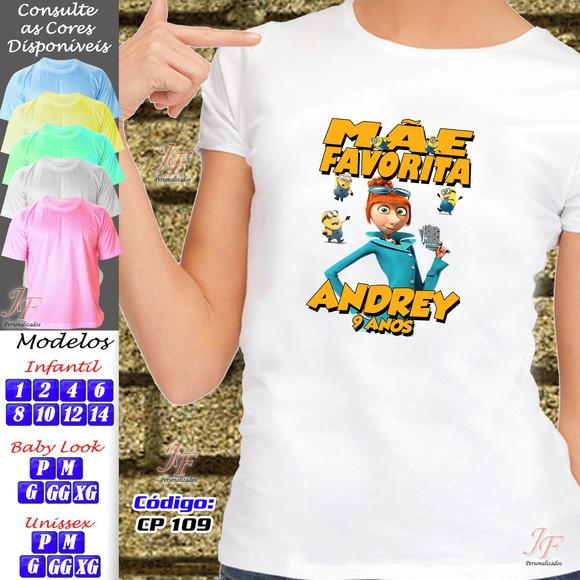 01 Camiseta Personalizada Meu Malvado Favorito
