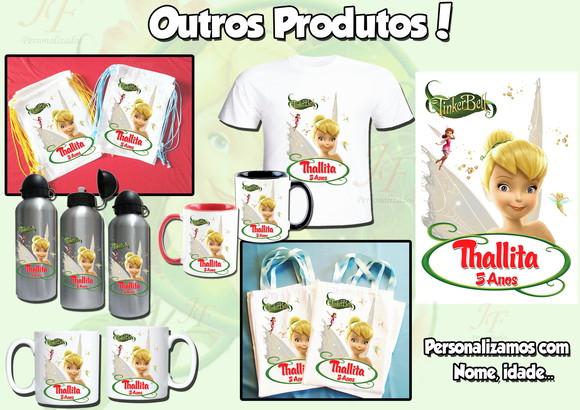 01 Camiseta Personalizada Tinker Bell Sininho