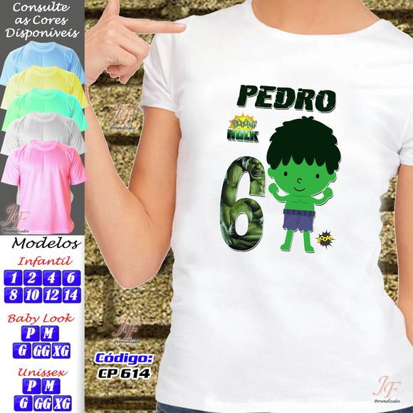 01 Camiseta Personalizadas Hulk Personalizada