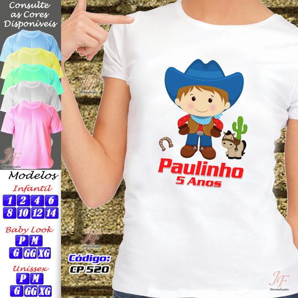 01 Camiseta Velho Oeste Cowboy Cowgirl Personalizada