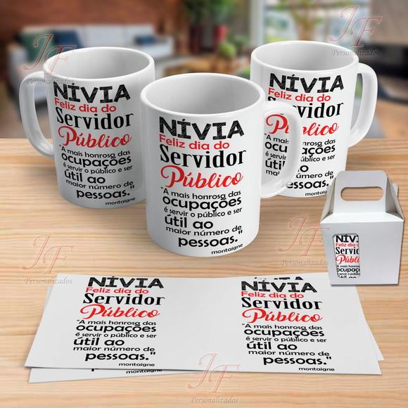 01 Caneca Cerâmica 350 ml Funcionário Servidor Público