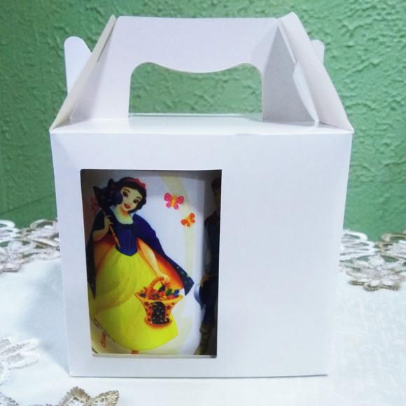 01 Caneca Cerâmica 350 ml Personalizada Branca de Neve