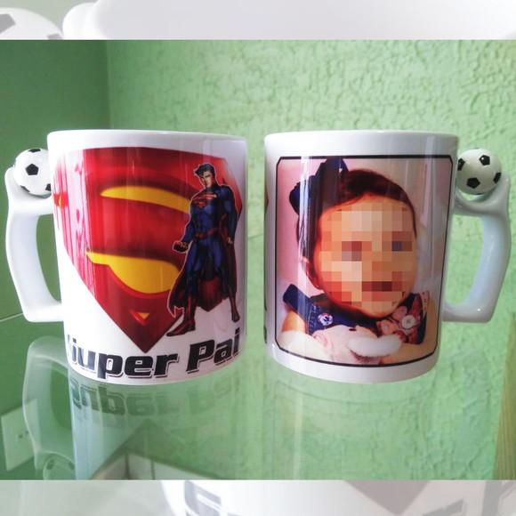 01 Caneca Cerâmica 350 ml Personalizada Dia dos Pais
