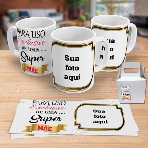 01 Caneca Cerâmica 350 ml Personalizada Mãe