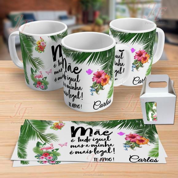 01 Caneca Cerâmica 350 ml Personalizada Mãe