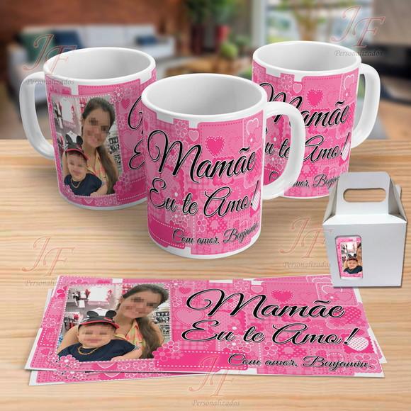 01 Caneca Cerâmica 350 ml Personalizada Mãe