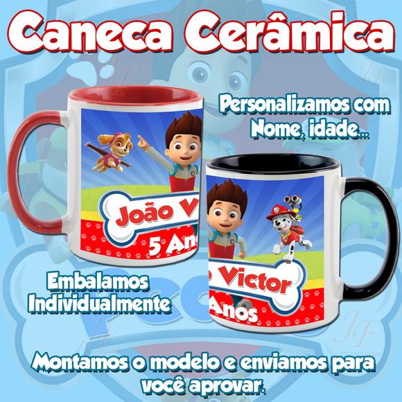 01 Caneca Cerâmica Patrulha Canina