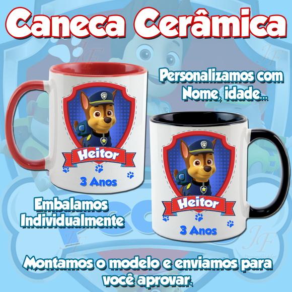 01 Caneca Cerâmica Patrulha Canina