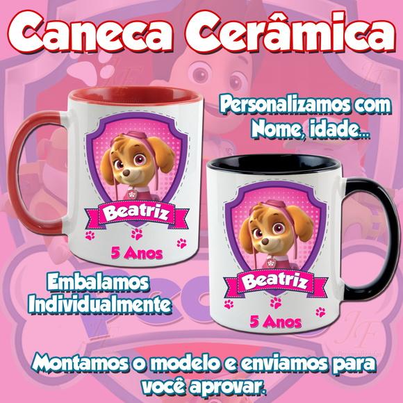 01 Caneca Cerâmica Patrulha Canina