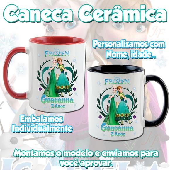 01 Caneca Cerâmica Personalizada Frozen
