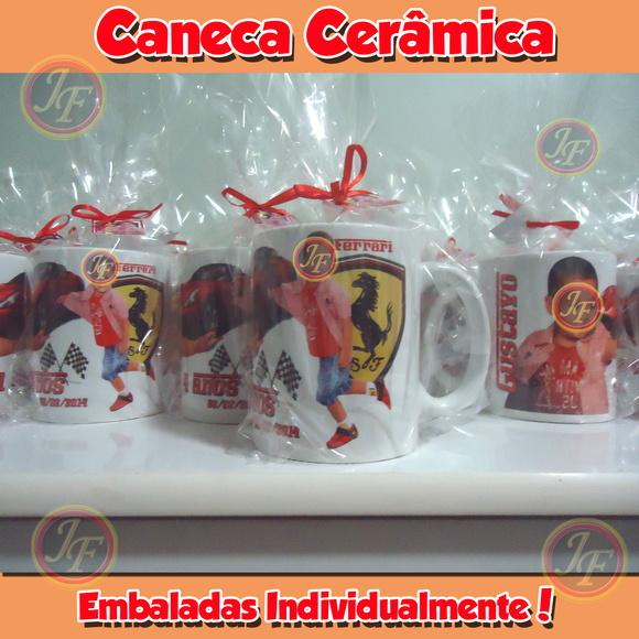 01 Caneca Cerâmica Personalizada Ferrari