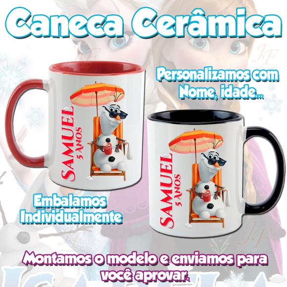 01 Caneca Cerâmica Personalizada Frozen