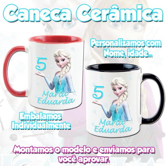 01 Caneca Cerâmica Personalizada Frozen