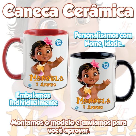 01 Caneca Cerâmica Personalizada Moana
