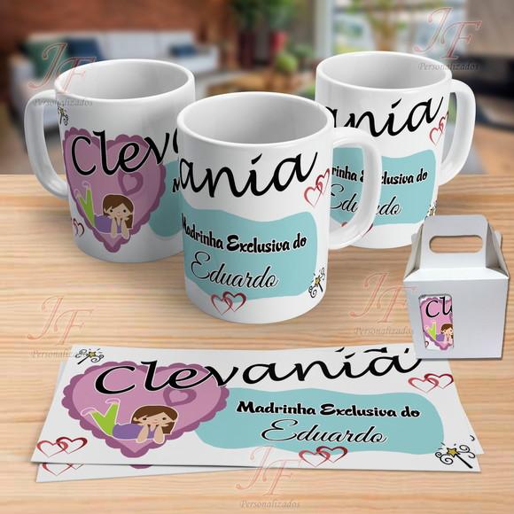 01 Caneca Cerâmica Personalizada Padrinho Madrinha