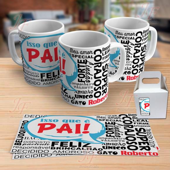 01 Caneca Cerâmica Personalizada Papai Dia dos Pais