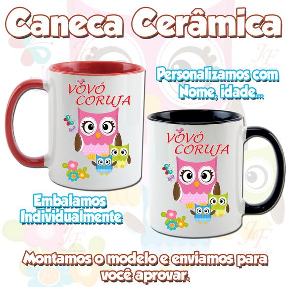 01 Caneca Cerâmica Personalizada Vovó Vovô