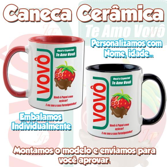 01 Caneca Cerâmica Personalizada Vovô Vovó