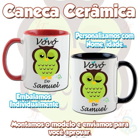 01 Caneca Cerâmica Personalizada Vovô Vovó