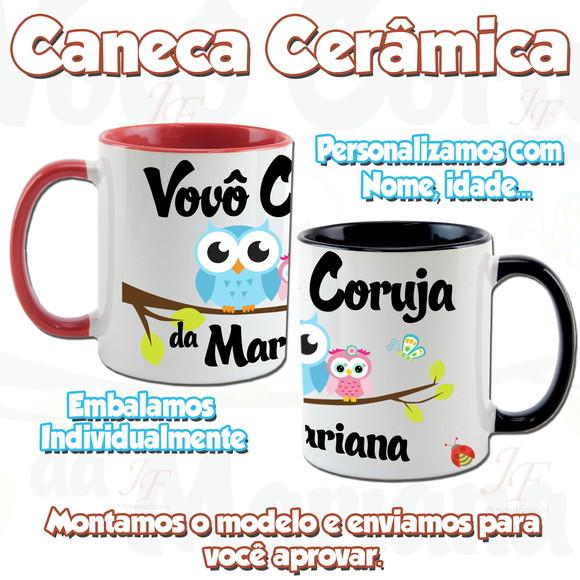 01 Caneca Cerâmica Personalizada Vovó Vovô