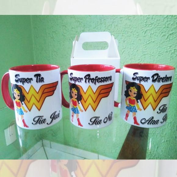 01 Caneca em Cerâmica 350 ml Professora ou Diretora