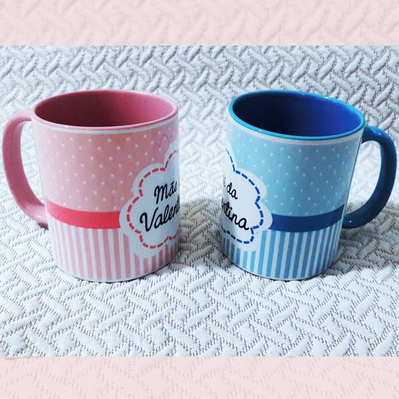 01 Caneca em Cerâmica Personalizada Dia das Mães