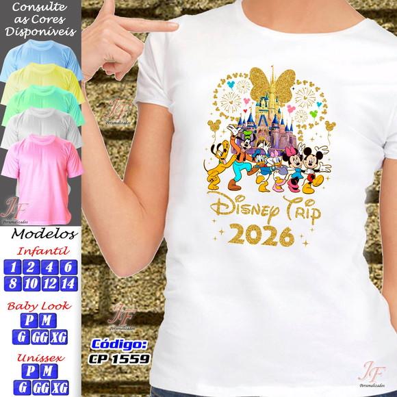 02 Camisetas Personalizadas Viagem Família Disney