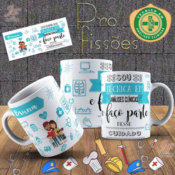 10 Canecas Cerâmica Personalizada Curso Análises Clínicas