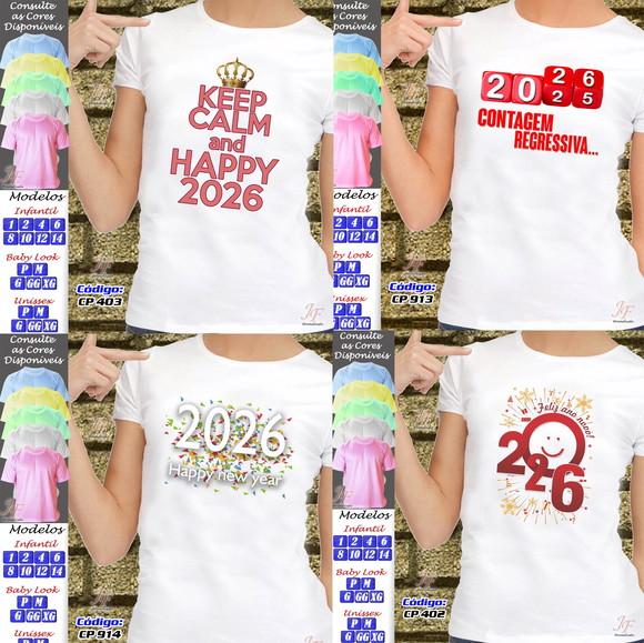 17 Camisetas Personalizadas Feliz Natal Reveillon Ano Novo