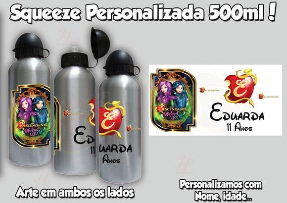 40 Garrafas Alumínio Descendentes Personalizadas 500 ml